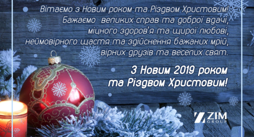З Новим 2019 роком та Різдвом Христовим!